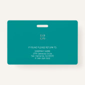 Badge Numéro photo de l'employé personnalisé Sécurité de (Dos)