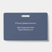 Badge Numéro photo de l'employé personnalisé Sécurité de (Arrière)