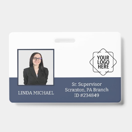 Badge Numéro photo de l'employé personnalisé Sécurité de (Avant)