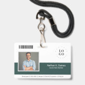 Badge Numéro photo de l'employé personnalisé Sécurité de (Avant avec lanière)