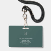 Badge Numéro photo de l'employé personnalisé Sécurité de (Arrière avec lanière)