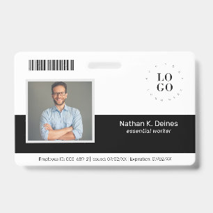 Badge Numéro photo de l'employé personnalisé Sécurité de
