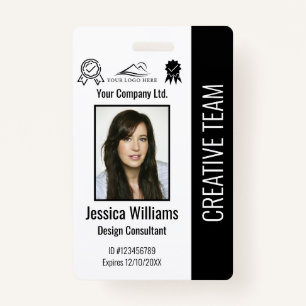 Badge Numéro photo de l'employé personnalisé Sécurité de