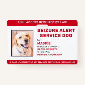 Badge Numéro photo du service d'alerte de capture person (Devant)