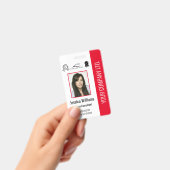Badge Numéro rouge de certification photo de l'employé p (Manuel / portable)