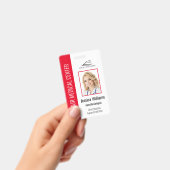 Badge Numéro rouge de l'employé de soins de santé person (Manuel / portable)