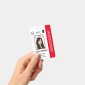 Badge Numéro rouge de l'employé d'entreprise personnalis (À main)