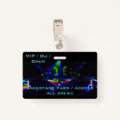 Badge Observant la boîte de nuit/éloge DJ tourner (Dos avec clip)