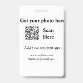 Badge Obtenez votre code QR de numérisation de photo, aj (Arrière)