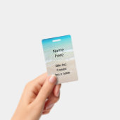 Badge Ocean Water Beach Scène Personnalisée (Manuel / portable)