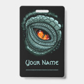Badge Œil de prédateur reptile primitif (Arrière)