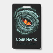 Badge Œil de prédateur reptile primitif (Avant)