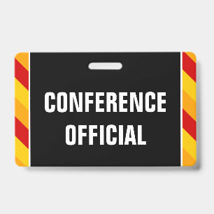 Badge "OFFICIEL DE CONFÉRENCE"