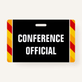 Badge "OFFICIEL DE CONFÉRENCE" (Devant)