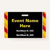 Badge "OFFICIEL DE CONFÉRENCE" (Dos)