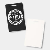 Badge officiellement retraité 2024 (Avant & arrière)