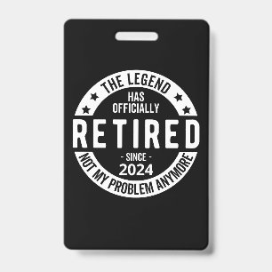 Badge officiellement retraité 2024