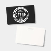 Badge officiellement retraité 2024 (Avant & arrière)