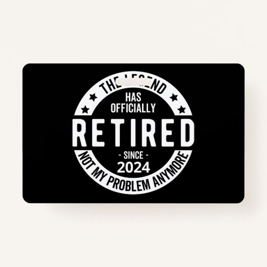 Badge officiellement retraité 2024 (Devant)