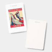 Badge Officiellement vacciné (Avant & arrière)