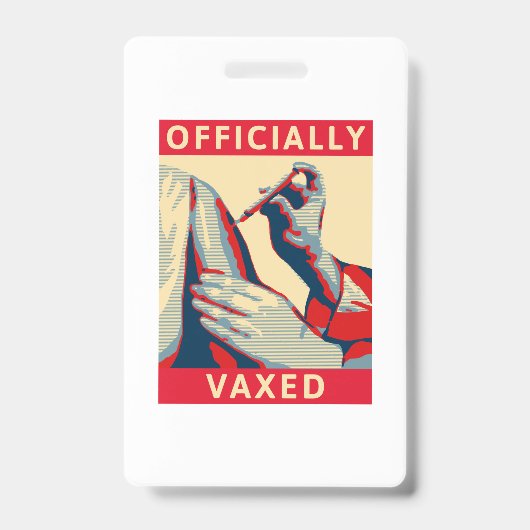 Badge Officiellement vacciné (Avant)