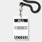 Badge Officier de sécurité d'impression moderne ID emplo (Arrière avec lanière)