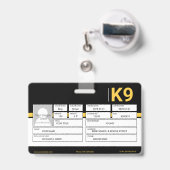 Badge Officier K9 (Arrière avec rétractable)