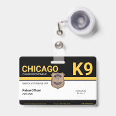 Badge Officier K9 (Avant avec rétractable)