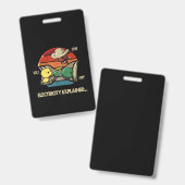 Badge Ohm Volt Amp Electricity Explique L'Électricien (Recto et verso)