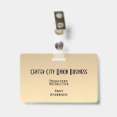 Badge Ombre dorée (Arrière avec clip)