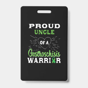 Badge Oncle fier d'un guerrier de la sensibilisation à l