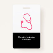 Badge Oncologiste Médicale Cancer Doctor Nom du bureau (Dos)