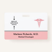 Badge Oncologiste Médicale Cancer Modèle de photo (Devant)