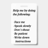 Badge Ondersteuning Slechthorenden (Achterkant)