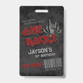 Badge One Rocks - 1er Anniversaire VIP All Access (Face)