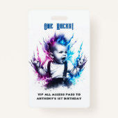 Badge One Rocks ! Billet VIP Rock Star 1er Anniversaire (Devant)