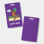 Badge ONIVA ! Dino Lutteur (Recto et verso)