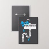 Badge Onomatopoeia écriture ou poésie créative (Recto/Verso)