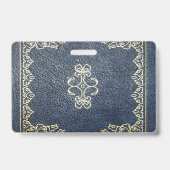 Badge Or Doré Et Bleu Tombé (Arrière)
