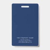 Badge Orange et photo géométrique posée par bleu (Dos)