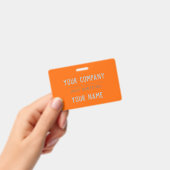 Badge Orange néon - lettrage gras - code QR (Manuel / portable)