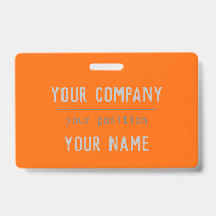 Badge Orange néon - lettrage gras - code QR