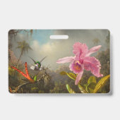 Badge Orchidée avec deux colibris Heade (Arrière)