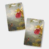 Badge Orchidées et colibri Heade (Avant & arrière)