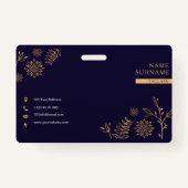 Badge Ordures de la Marine dorée (Dos)