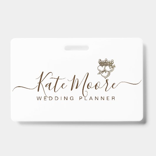 Badge Organisateur de mariage écriture WeddingEvent Plan (Avant)