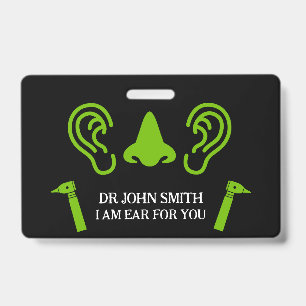 Badge ORL Oto-rhino-laryngologie Otorhinolaryngologiste