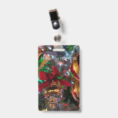 Badge ornements carré (Avant avec clip)