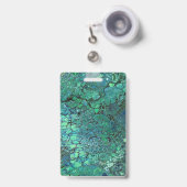 Badge Ours Noirs Bleu et Vert (Avant avec rétractable)