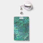 Badge Ours Noirs Bleu et Vert (Arrière avec rétractable)